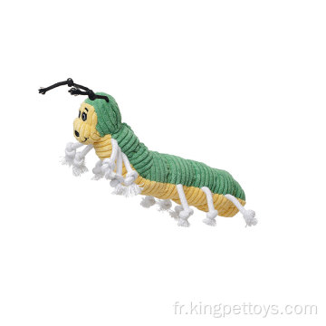 Caterpillar de jouets de chien en peluche interactif